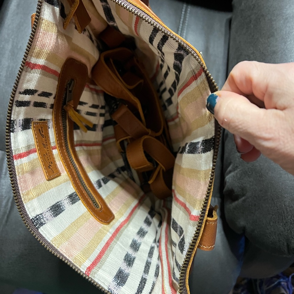 Nena & Co. Brown Leather & Hupil Sunrise - The Perfect Bag Medium - Picture 3 of 3